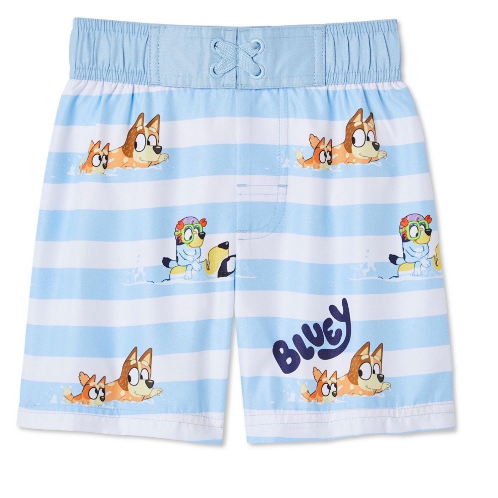 NWT Bluey Toddler Boys' Swim Trunk 2T